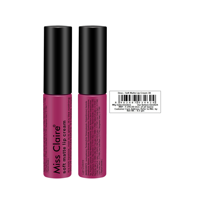 Miss Claire Soft Matte Lip Cream - 38