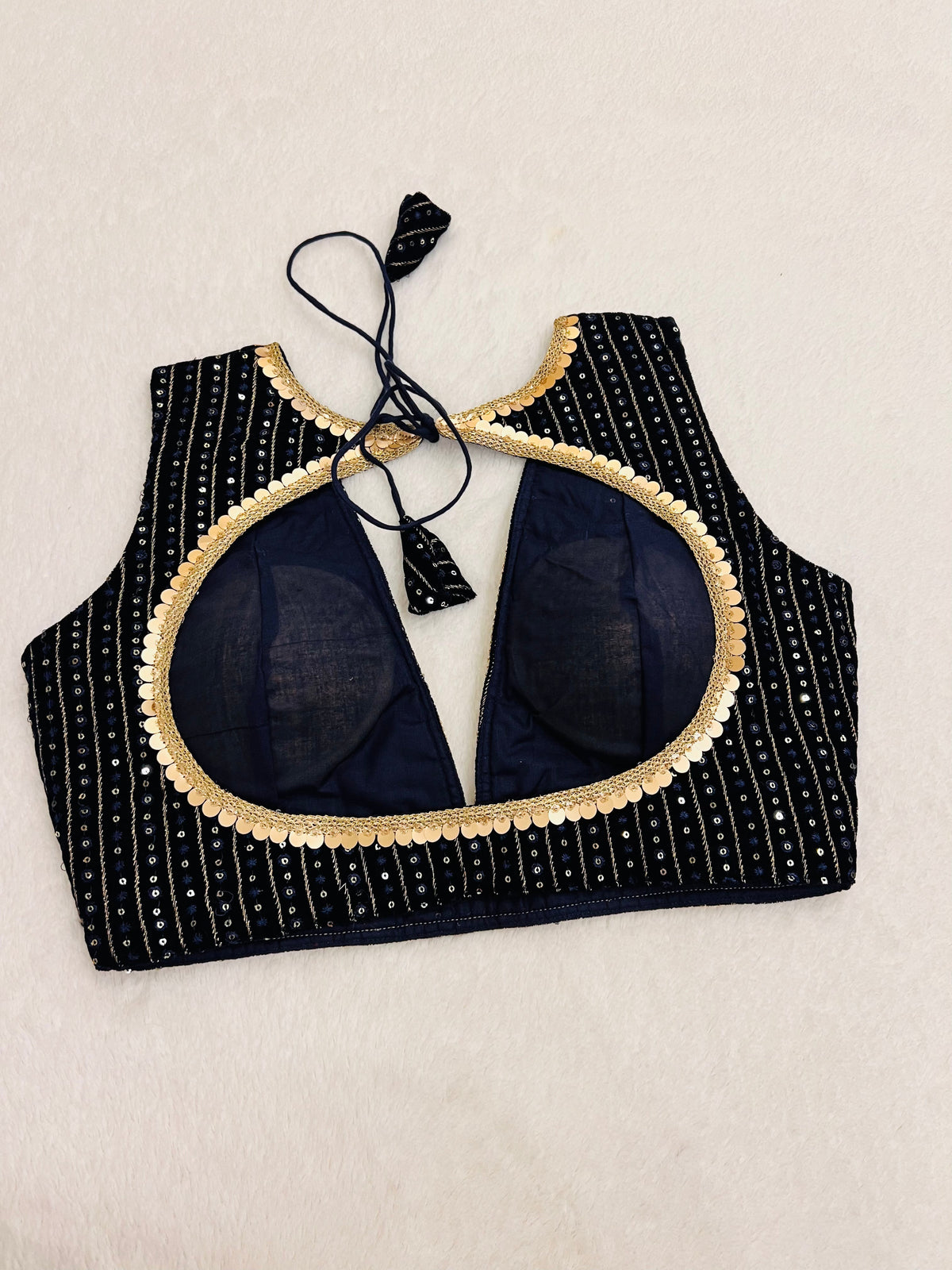 Zariya Sequins Navy blue blouse