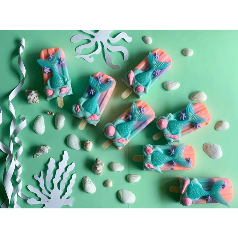 The Sass Bar Seascape Mermaid Popsicle Soap