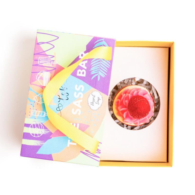The Sass Bar Fraises Mini Cupcake Soap