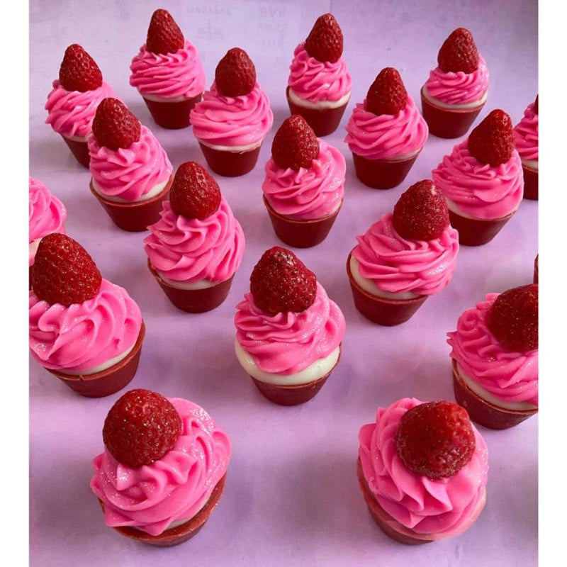 The Sass Bar Fraises Mini Cupcake Soap