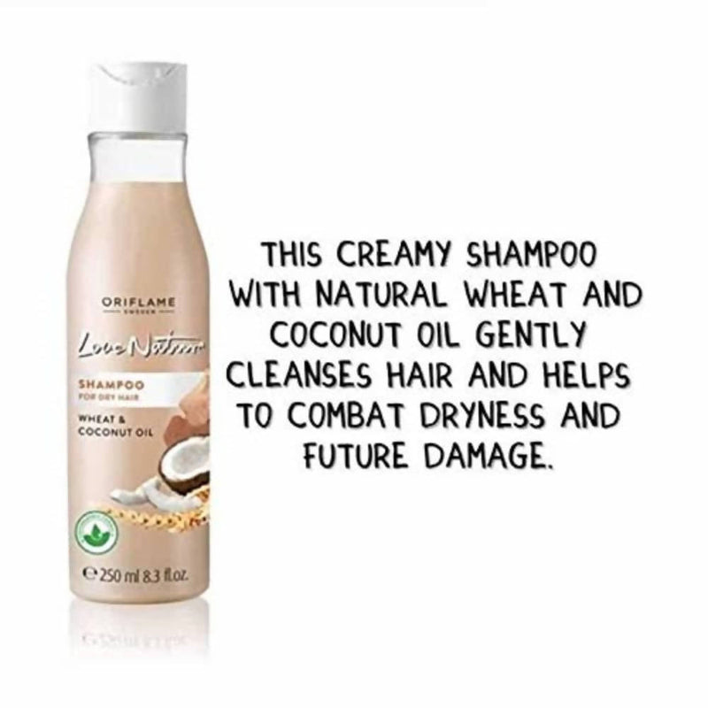 Oriflame Love Nature Shampoo For Dry Hair - Wheat & Coconut Oil