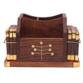 Nizalia Wooden Coaster And Pen Holder - Limited Time Offer