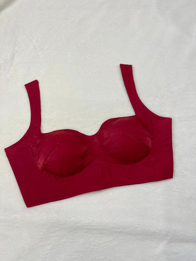 Sunehari Organza Magenta Pink Blouse