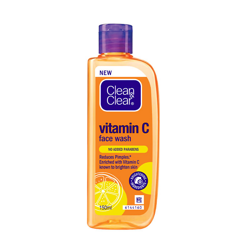 Clean & Clear Vitamin C Face Wash - Gentle Brightening & Hydrating Cleanser Reduces