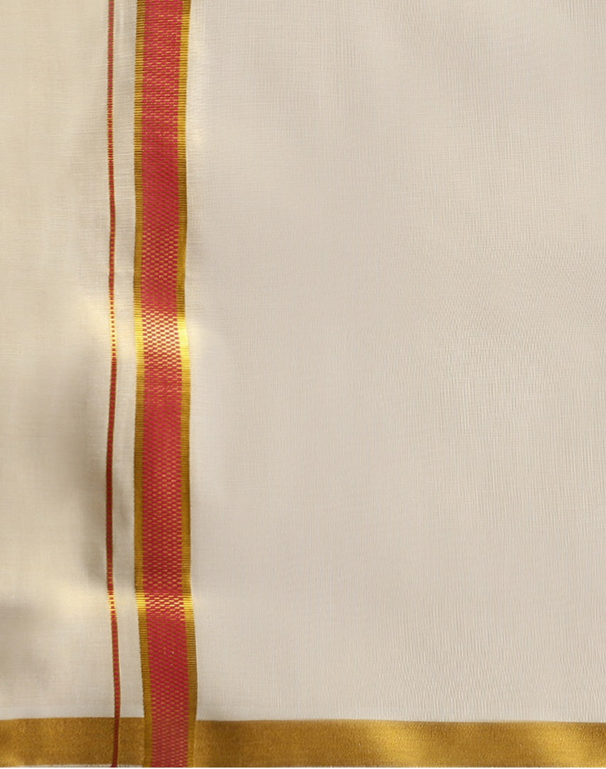 Men Cotton Rich Pink Shirt and Tissue Dhoti Set C34