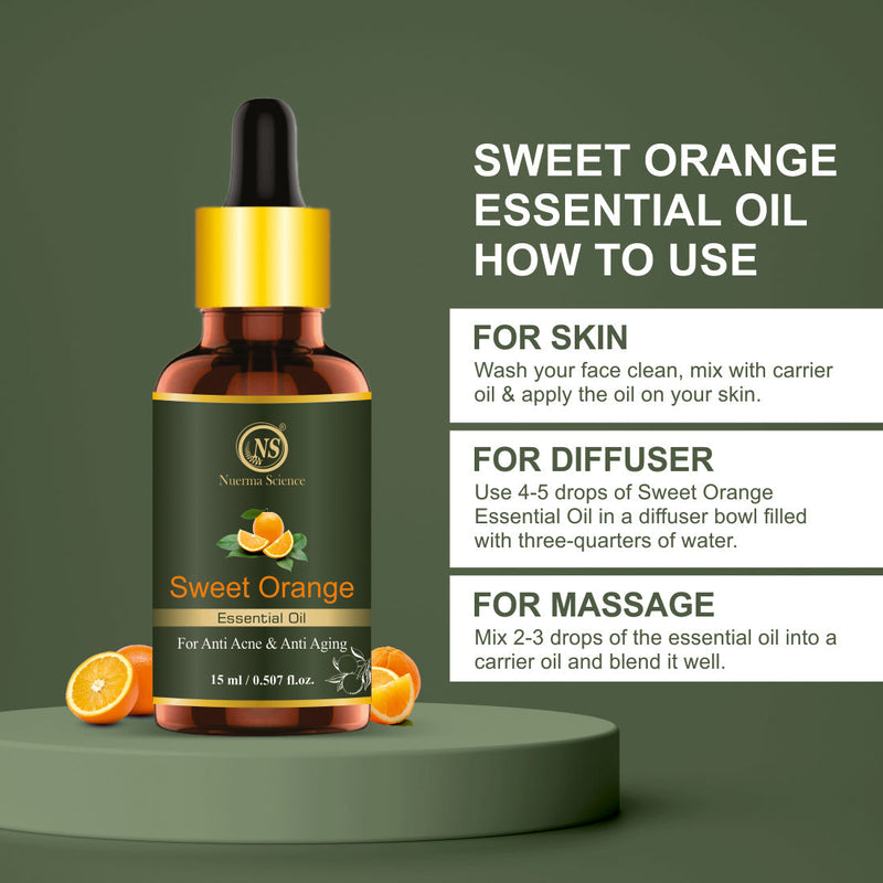 Nuerma Science Sweet Orange Essential Oil for Anti-Acne & Anti-Aging