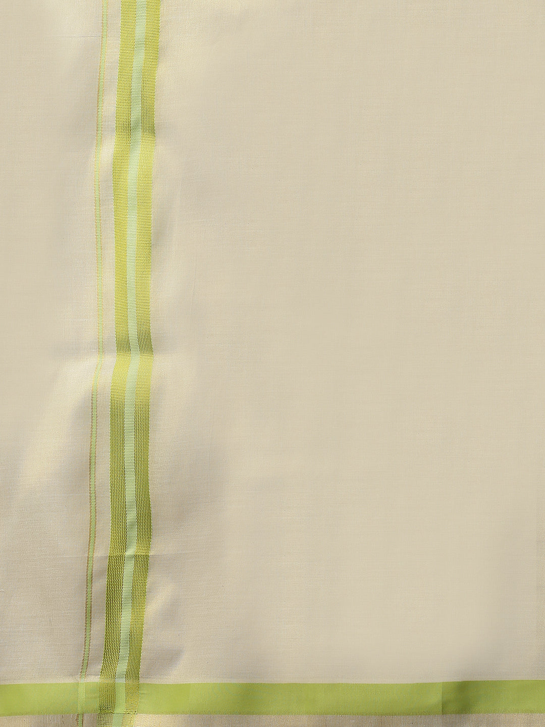 Men Cotton Rich Lite Green Shirt and Tissue Dhoti Set C82