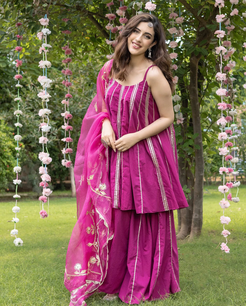 Injila Gotapatti Sharara Set