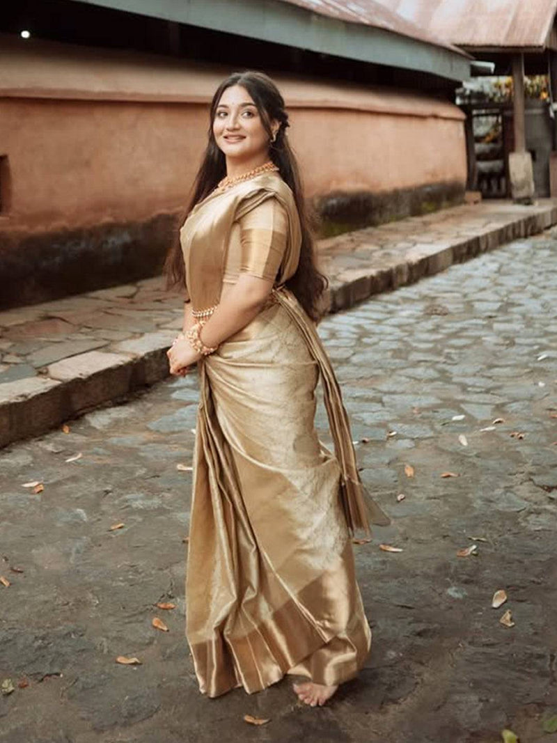 Regal Gold Kanjivaram Tissue Saree