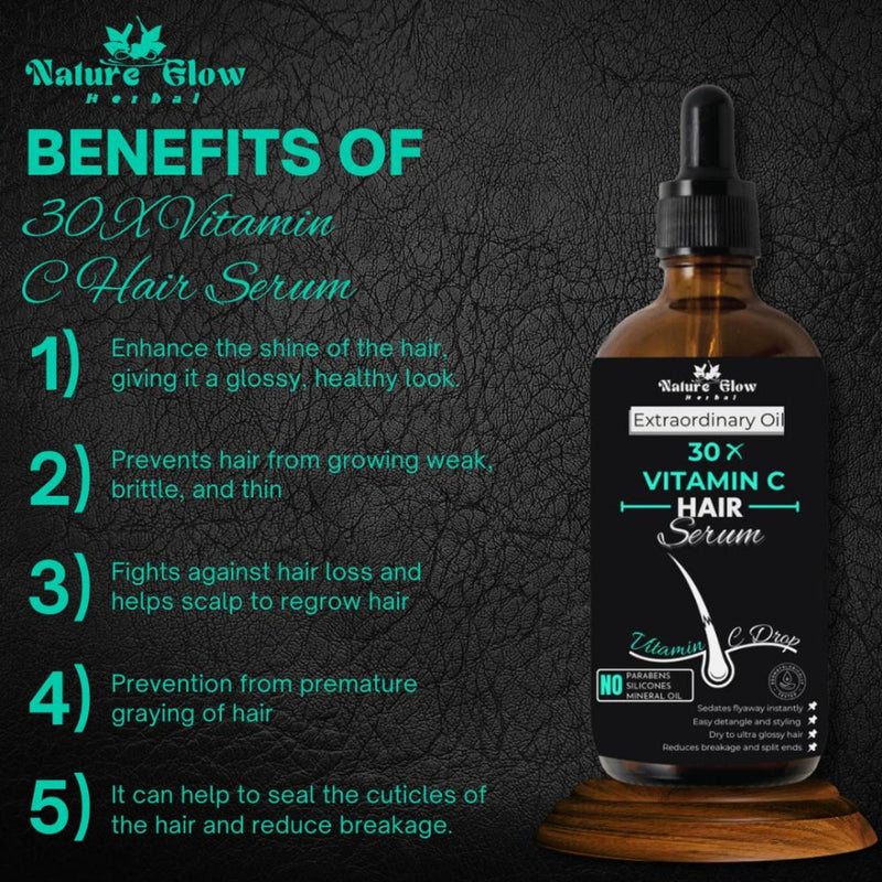 Nature Glow Herbal 30X Vitamin C Drop Hair Serum