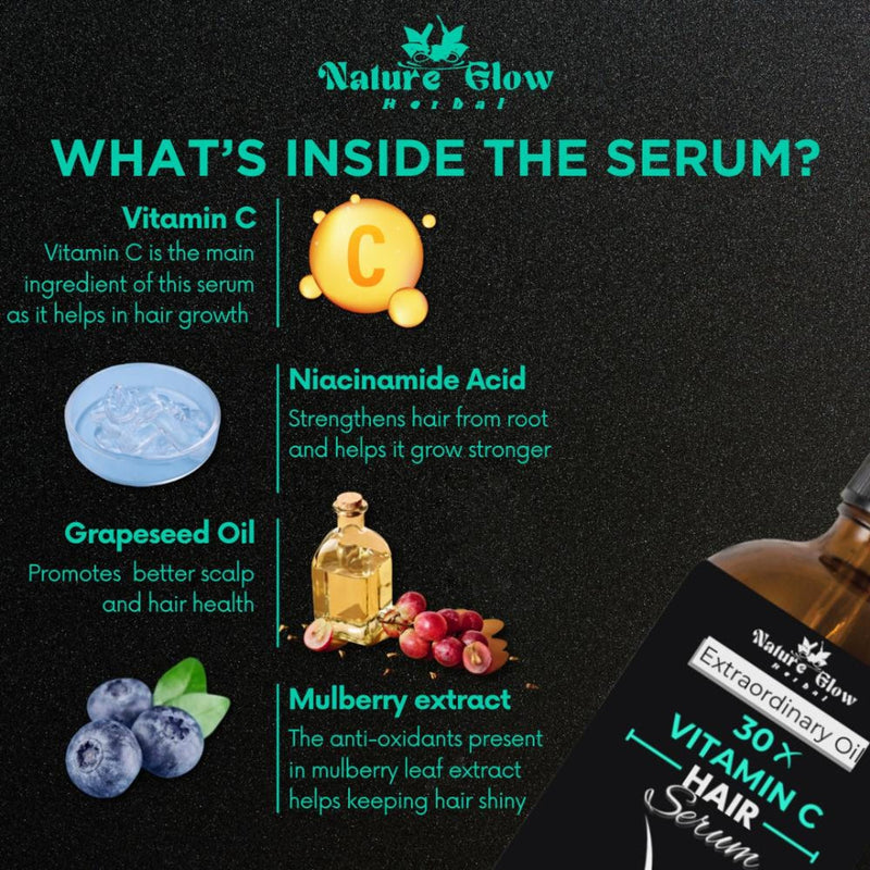 Nature Glow Herbal 30X Vitamin C Drop Hair Serum