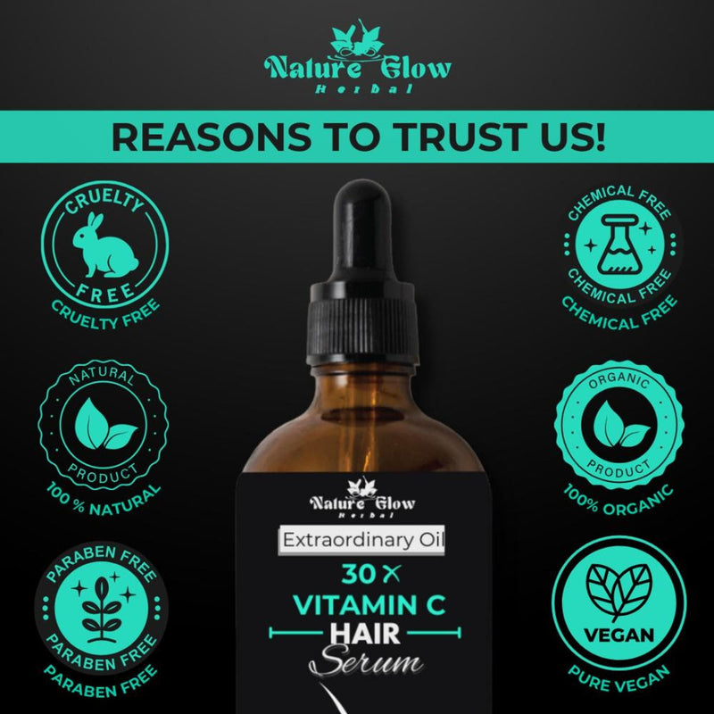Nature Glow Herbal 30X Vitamin C Drop Hair Serum