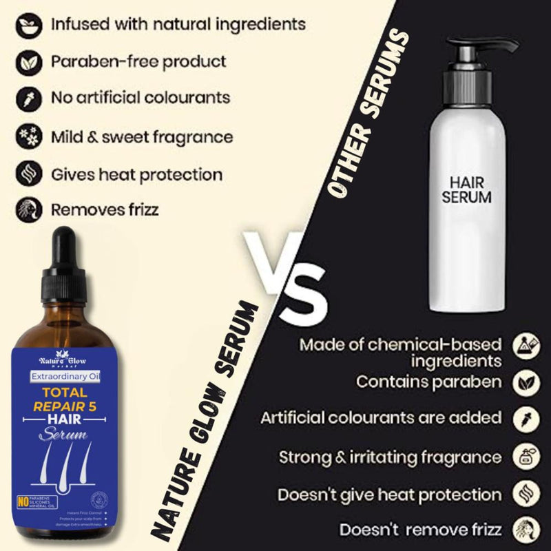 Nature Glow Herbal Total Repair 5 Hair Serum