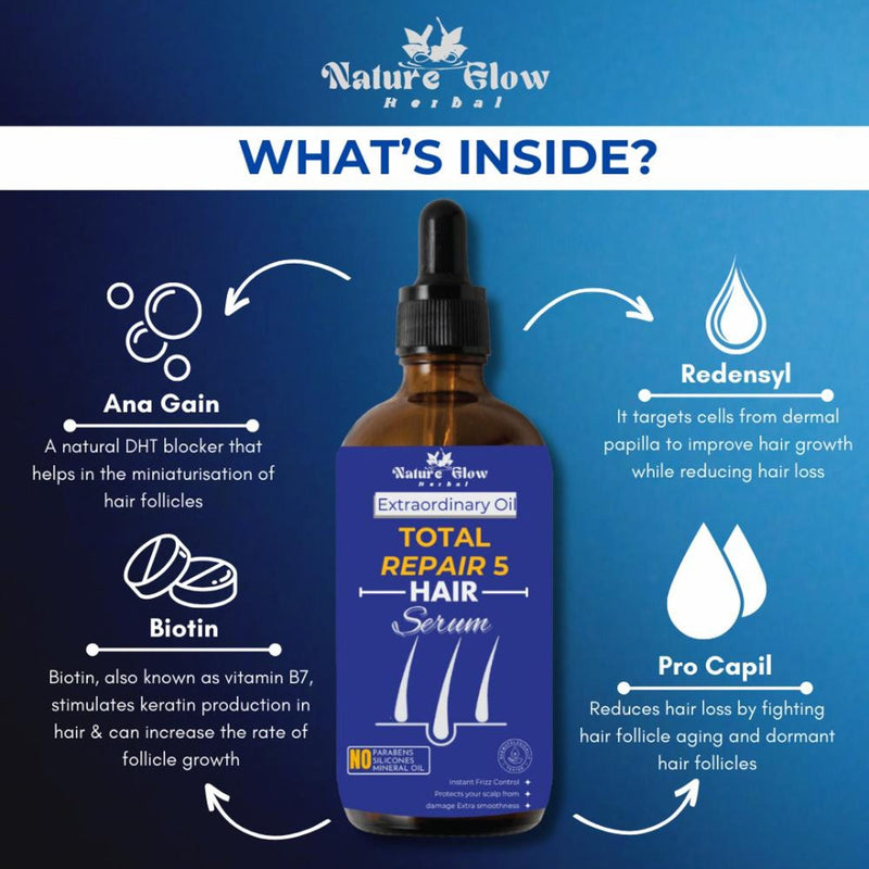 Nature Glow Herbal Total Repair 5 Hair Serum