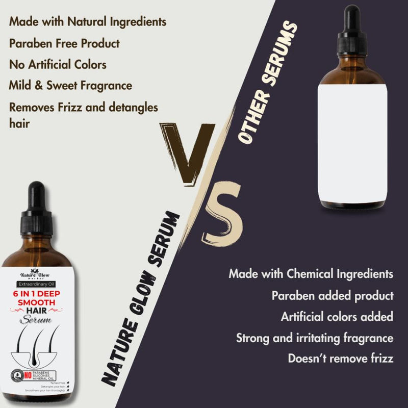 Nature Glow Herbal 6-In-1 Deep Smooth Hair Serum