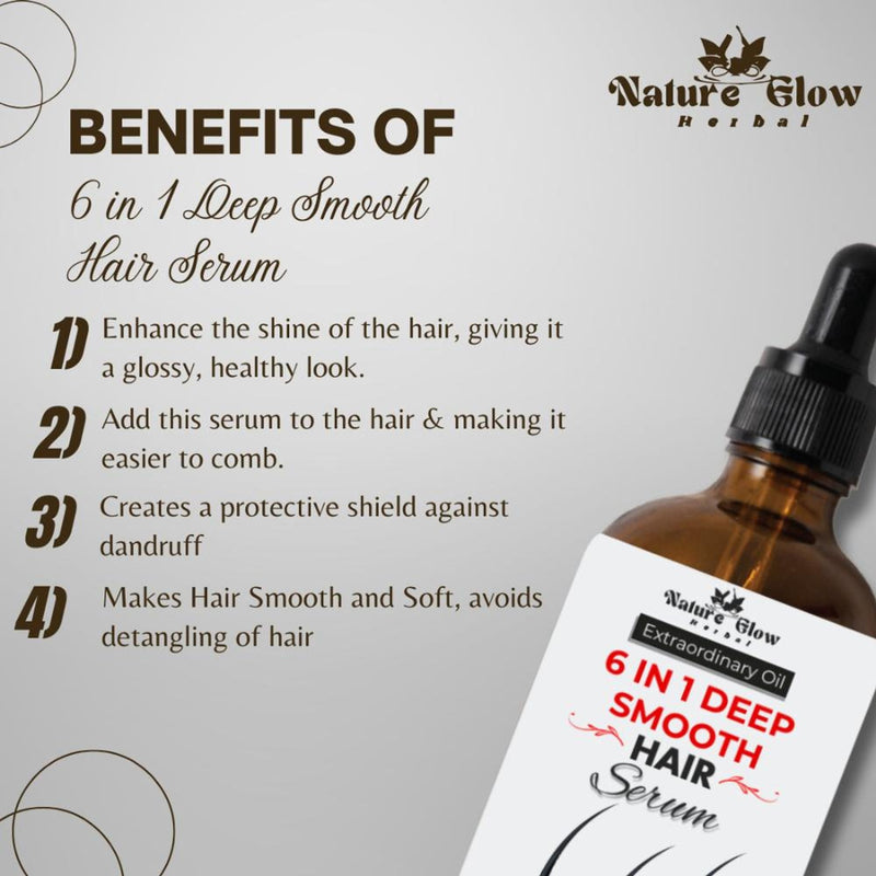 Nature Glow Herbal 6-In-1 Deep Smooth Hair Serum