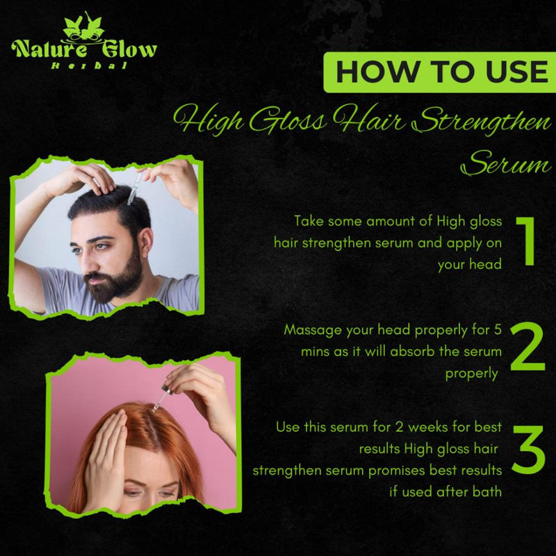 Nature Glow Herbal High Gloss Strengthen Hair Serum