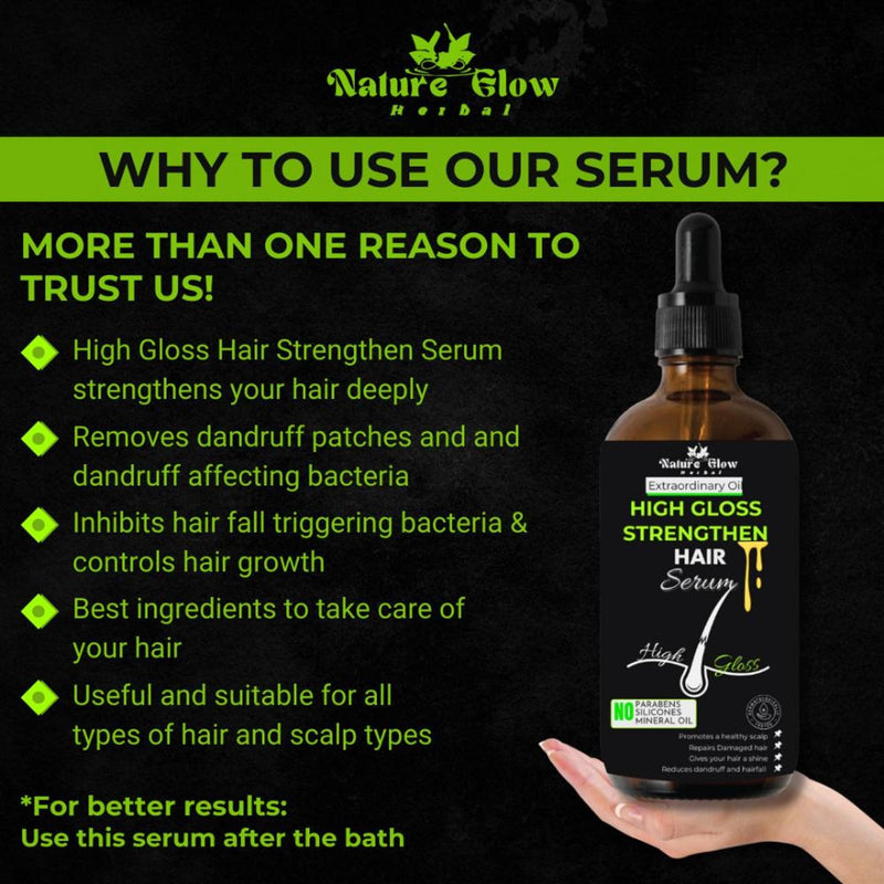 Nature Glow Herbal High Gloss Strengthen Hair Serum