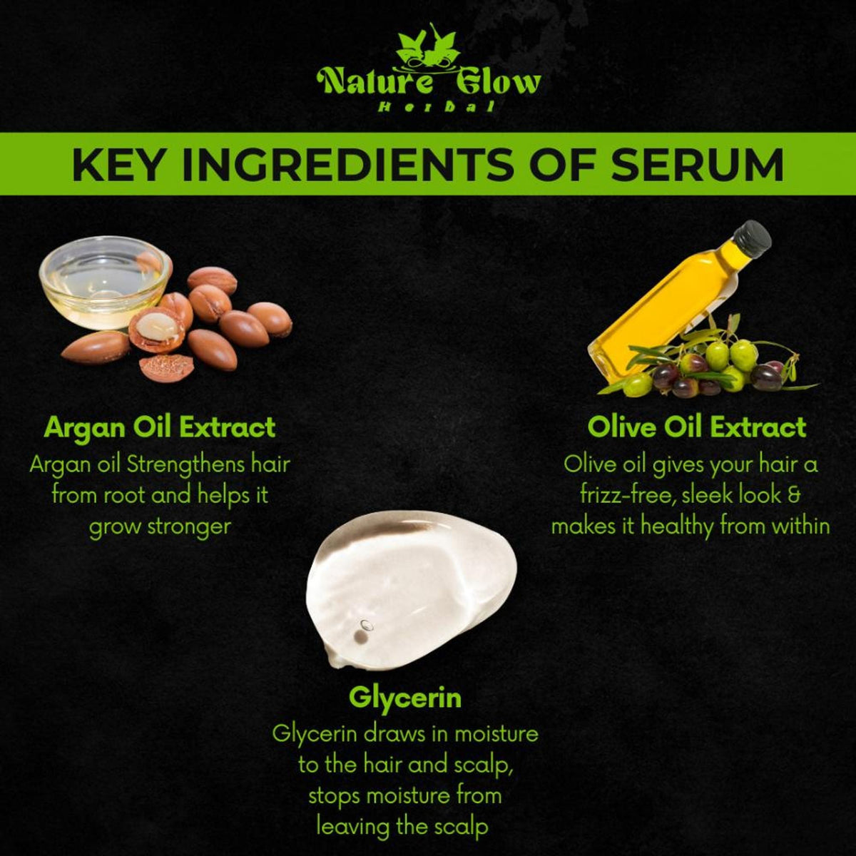 Nature Glow Herbal High Gloss Strengthen Hair Serum