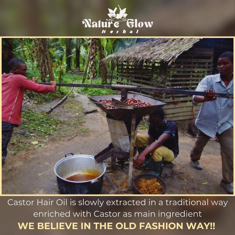 Nature Glow Herbal Cold Pressed 100% Pure Castor Arandi Oil