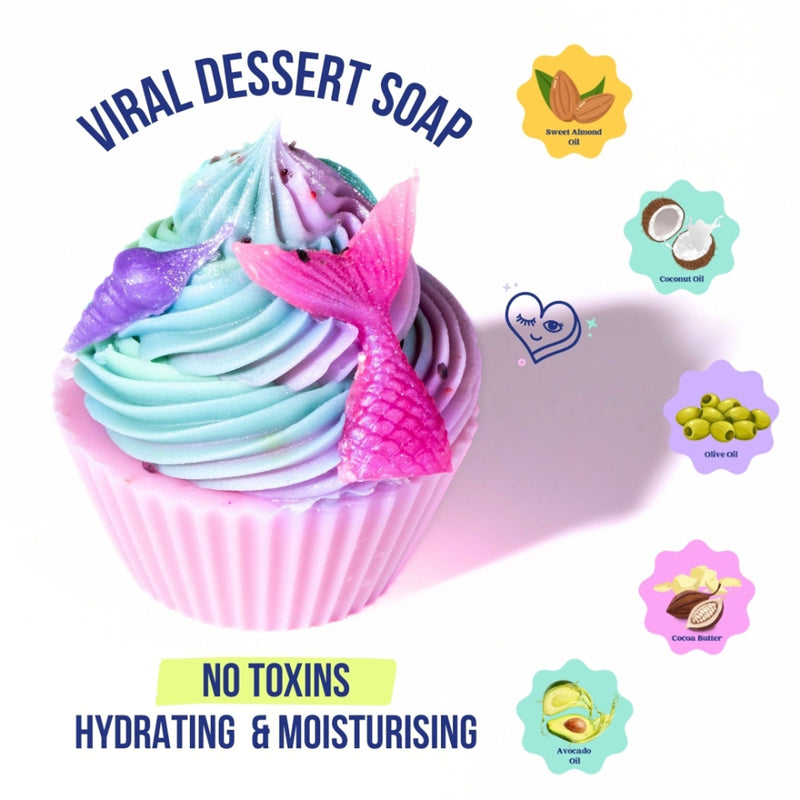 The Sass Bar Mermaid Lagoon Cupcake Soap