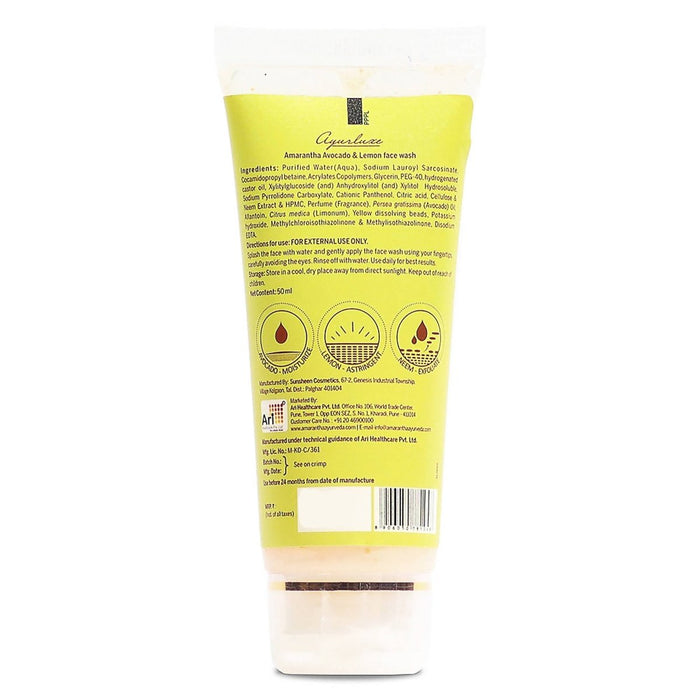 Amarantha Ayurvedic Avocado & Lemon Face Wash
