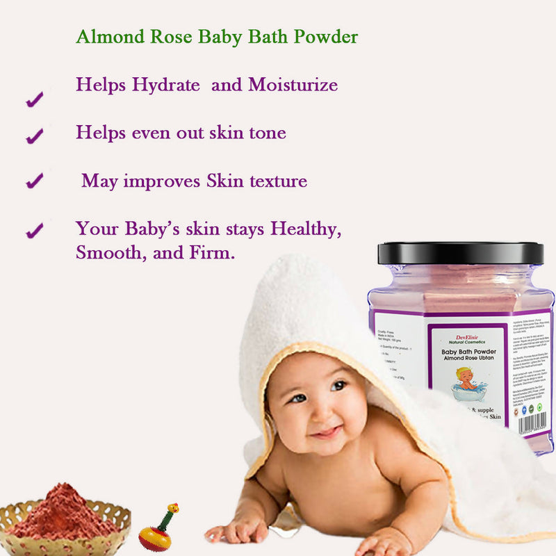 DevElixir Baby Bath Powder Almond Rose