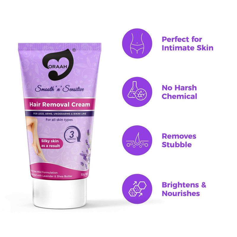 Oraah PCOS PCOD Care Combo (Kahwa Tea, Hair Removal Cream & Intimate Wipes)
