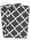 Saral Home Geometric Anti-Slip Bath Mats Set of 2, Quick-Dry, 40x60 cm, Grey
