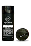 StyleMake Hair Thickener Fibers for Hair Loss Concealment Black 28g