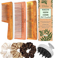 Eltihr Neem Wood Combs 7-Pack for Hair Growth & Dandruff Control