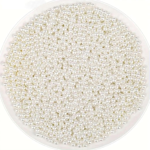 INDIKONB Offwhite Pearl Beads 8mm for Jewelry & Crafting