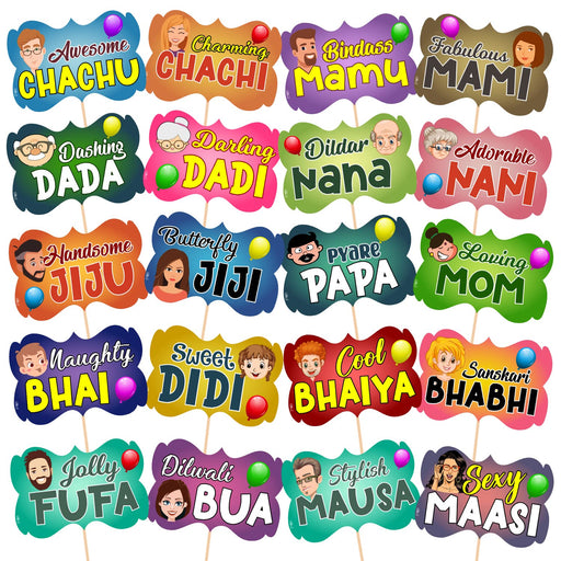 20 Piece Baby Shower Props for Photoshoot,Photo Booth with Stick,Decorations Sticks Attached for Mom to Be Shoot,Maternity Shoot, Mommy to be Propps,Fufa to be Propsi,Dadi to be Props