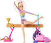 Barbie Gymnastics Doll Set with Balance Beam & Accessories
