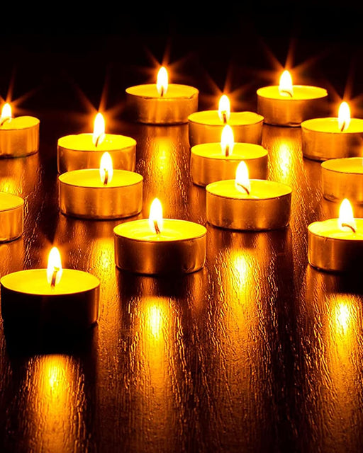 Homesake Wax Tealight Candles, Pack of 50, Unscented