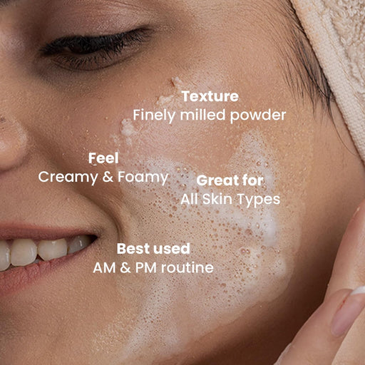 CLAYCO. Azuki Beans & Koji Rice Foaming Face Wash Powder | 0.2% Salicylic Acid | Brightening & Exfoliating Cleanser | Japanese Skincare | 30g