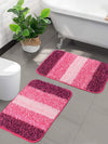 Saral Home Pink Microfiber Non-Slip Bath Mats 50x70cm Pack of 2