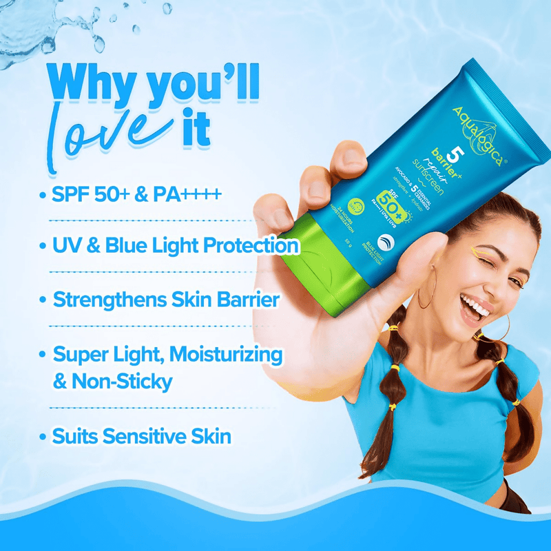 Aqualogica 5 Barrier+ Repair Sunscreen SPF 50+