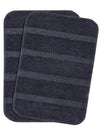 Grey Microfiber Anti-Slip Bath Mats Set of 2 - 35x50 CM