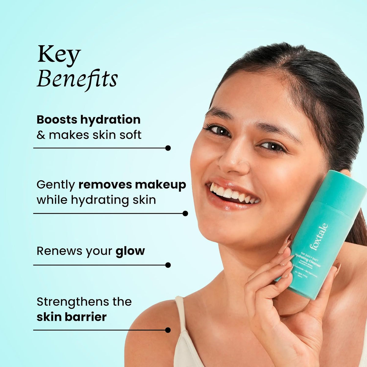 Foxtale Gentle Hydrating Face Wash with Hyaluronic Acid, Vitamin B5
