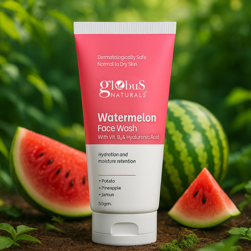 Globus Naturals Watermelon Face Wash with Vitamin B3 & Hyaluronic Acid
