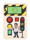 Bakiau Busy Board Traffic Toy LED Lights Montessori for Toddlers 1-6