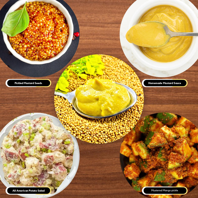 Organic Zing Yellow Mustard Seeds | Whole Yellow Mustard Seed for Pickles & Cooking | 100% Raw Mustard Seeds