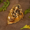 Ganesh Idol with Diya on Leaf - Diwali Home Decor Gift