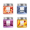 Vedanum Bath Salt Combo: Peach, Blueberry, Grape, Mango - 4x100g Jars