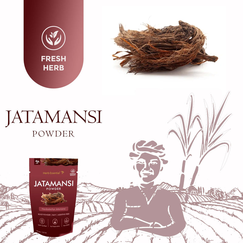 Herb Essential 100% Natural Nardostachys Jatamansi Root Powder-100 gm