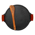 12" Pre-Seasoned Cast Iron Dosa Tawa with Spatula & Silicone Grip