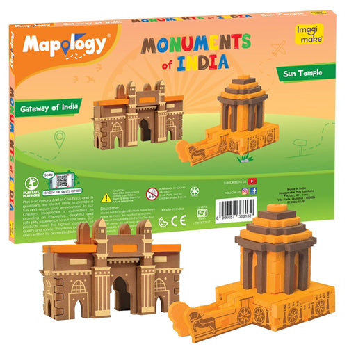 Imagimake Eva Foam Mapology Monuments Of India - Red Fort & Hawa Mahal - Construction Set - Educational Toy For Boys & Girls Above 5 Years (Red Fort & Hawa Mahal)