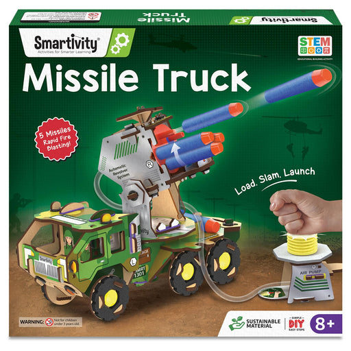 Smartivity DIY Military Vehicle for Kids 8-14 Years | Army Truck with Air Powered - Missle Launch System | Birthday Gift for Boys & Girls | I STEM Toy for 8,9,10,11,12,13,14 Years